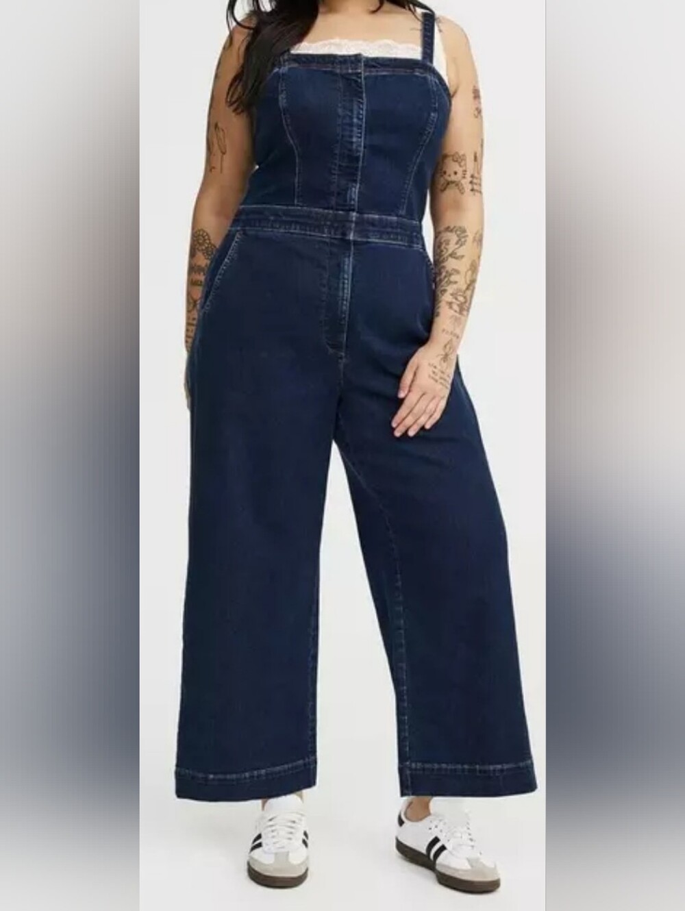 Torrid Dark Wash Denim Jumpsuit Wide Leg Size 3 NWT